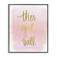 thumbnail image 1 of Stupell Industries This Girl Will on Pink Text & Numbers Painting Black Framed Art Print Wall Art, 24 x 30, 1 of 2