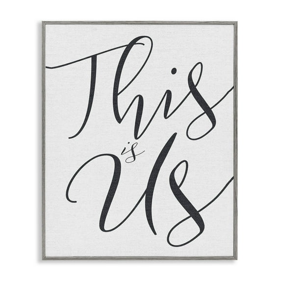 Stupell Industries This Is Us Typography Graphic Art Framed Art Print Wall Art, 24x30, By Daphne Polselli