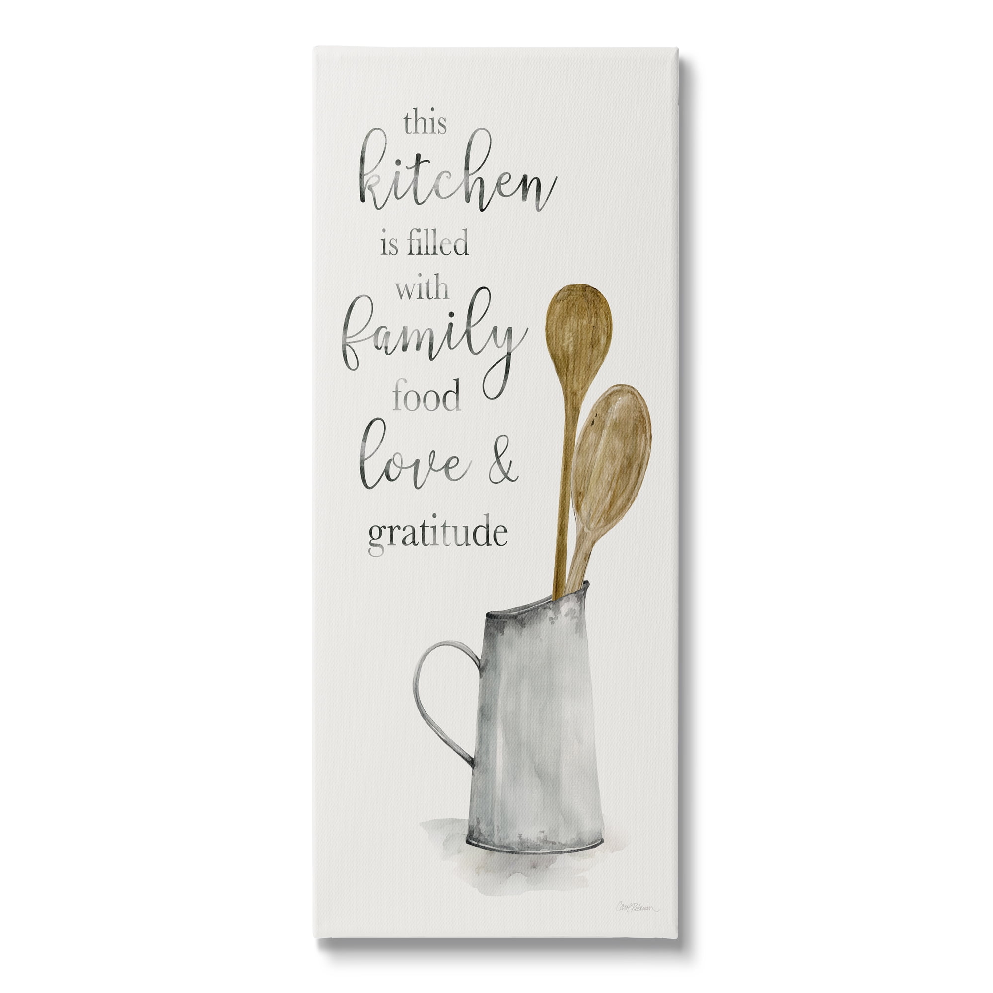 Stupell Industries This Kitchen Family Phrase Food & Beverage Painting Gallery Wrapped Canvas Art Print Wall Art, 13 x 30