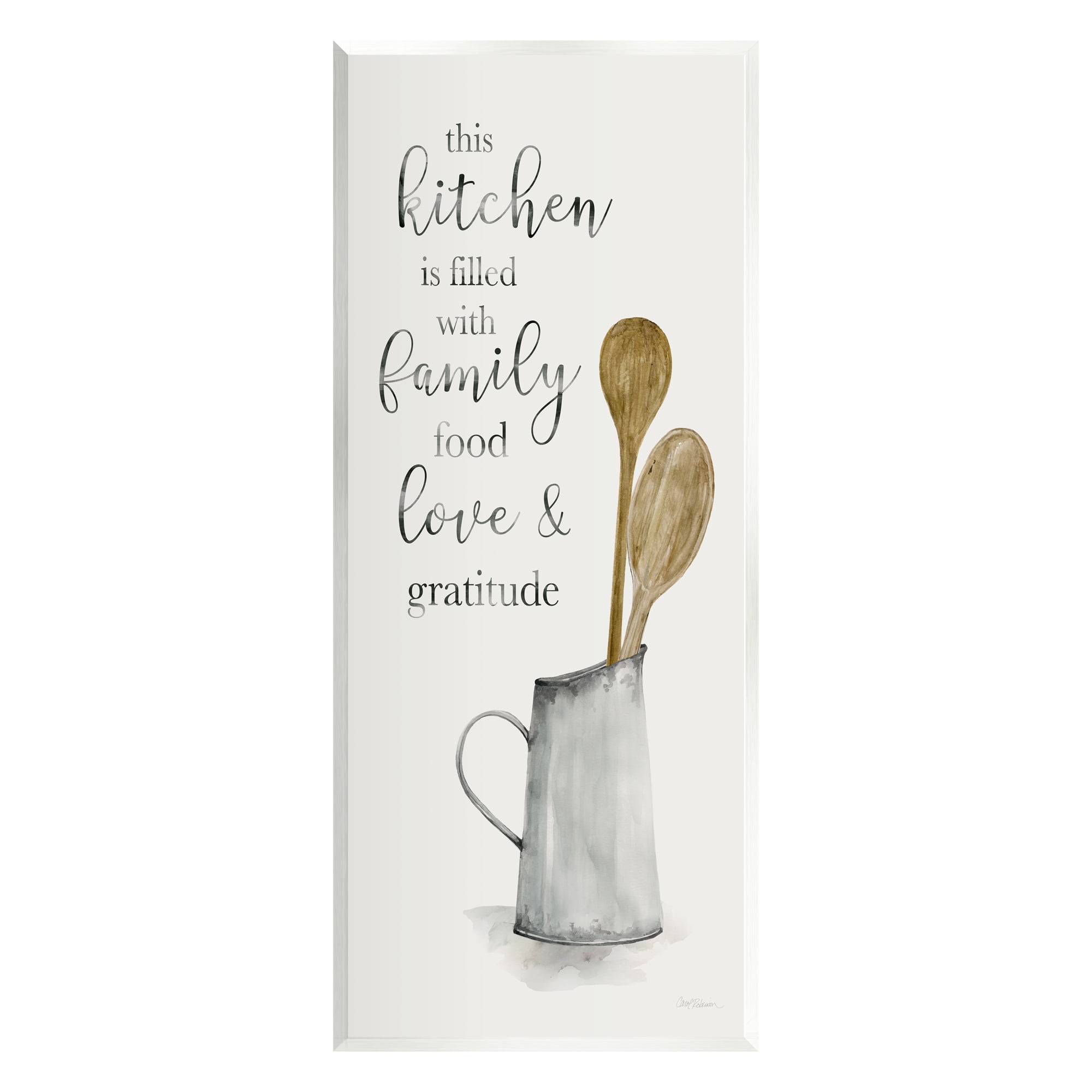 Stupell Industries This Kitchen Family Phrase Food & Beverage Painting Unframed Art Print Wall Art, 7 x 17