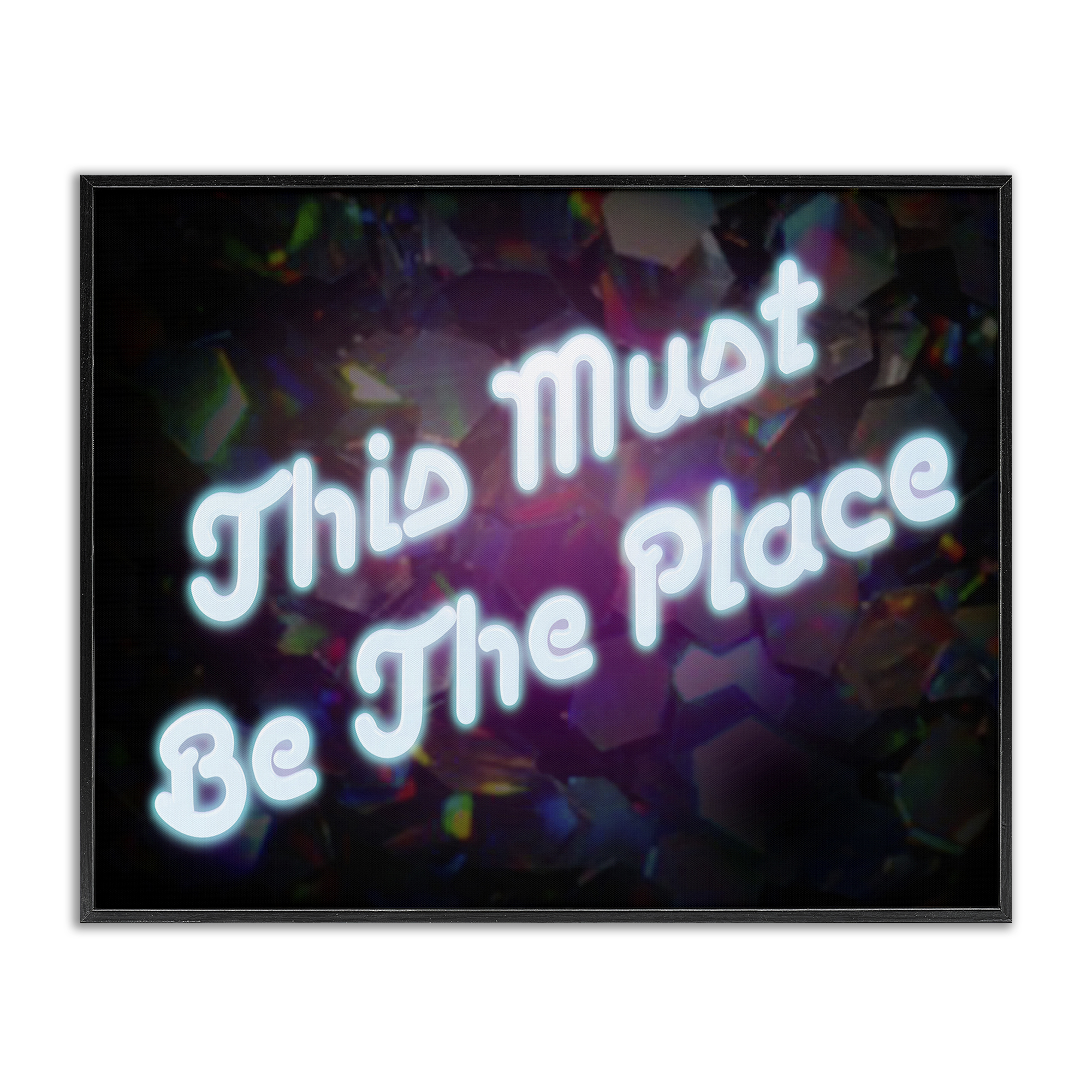 Stupell Industries This Must Be The Place Text & Numbers Painting Black Framed Art Print Wall Art, 30 x 24