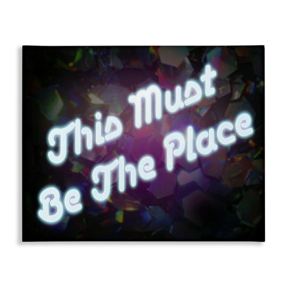 Stupell Industries This Must Be The Place Text & Numbers Painting Wrapped Canvas Art Print Wall Art, 20 x 16