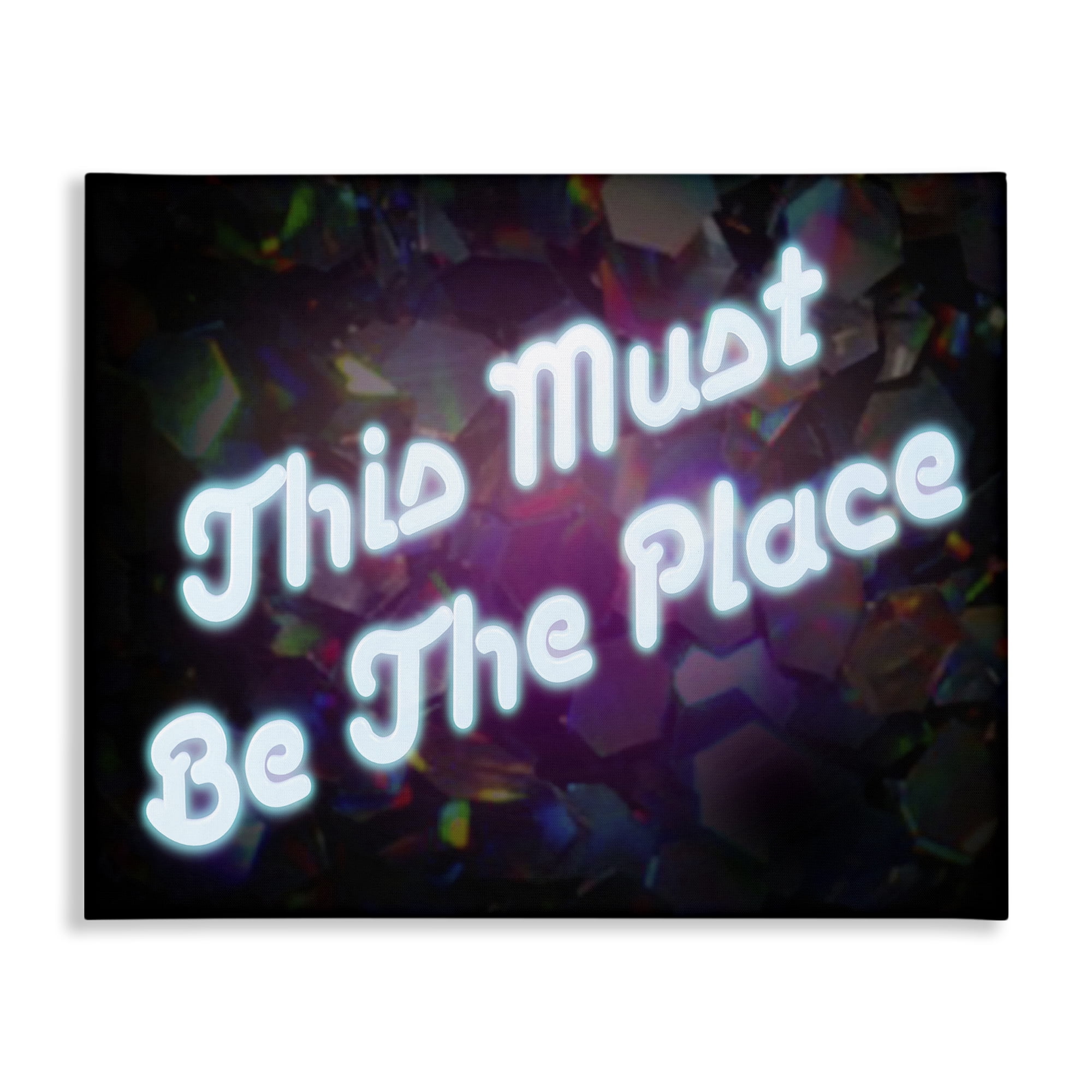 Stupell Industries This Must Be The Place Text & Numbers Painting Wrapped Canvas Art Print Wall Art, 40 x 30