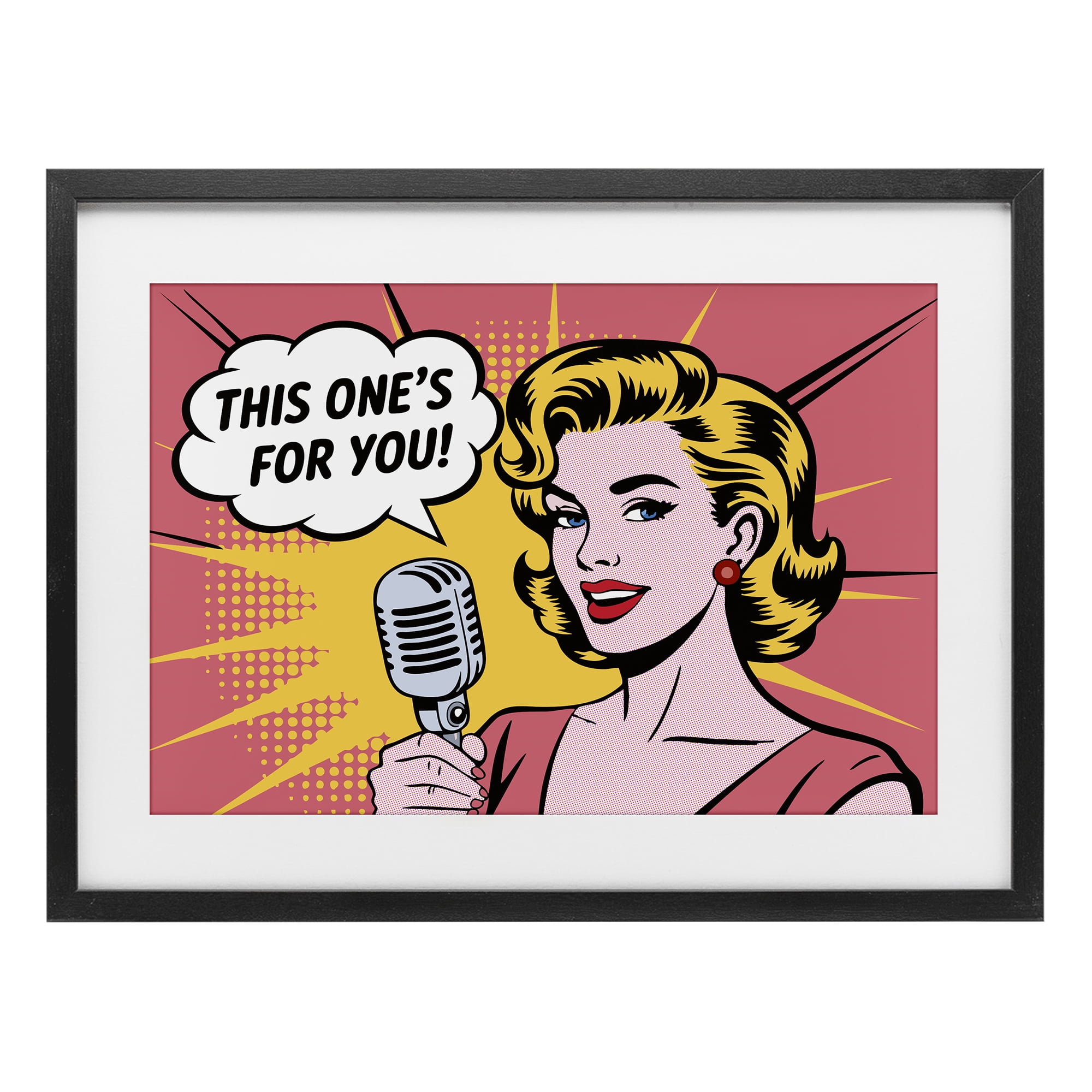 Stupell Industries This One's For You Black Framed Print Under Glass, design by Andreas Magnusson
