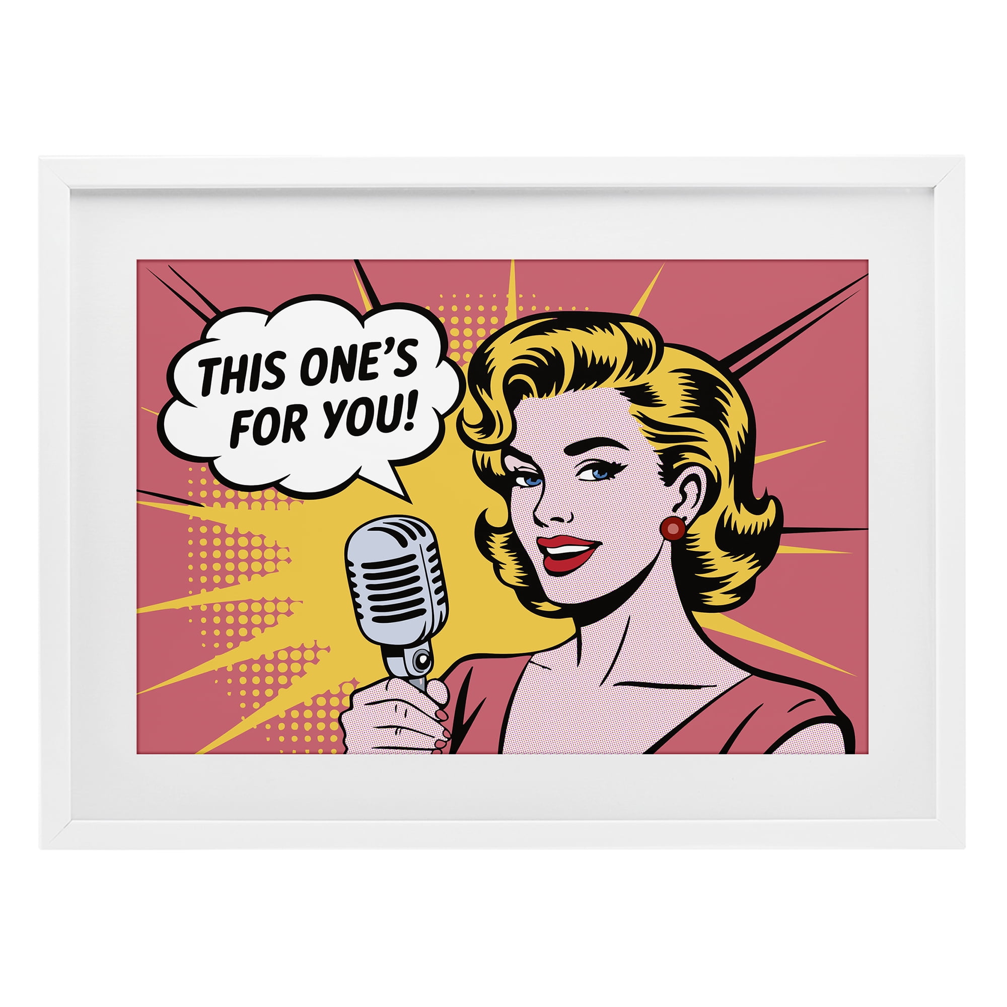 Stupell Industries This One's For You White Framed Print Under Glass, design by Andreas Magnusson