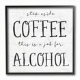 thumbnail image 1 of Stupell Industries This a Job for Alcohol Phrase Kitchen Coffee Humor Framed Wall Art Design by Daphne Polselli, 12" x 12", Black Framed, 1 of 3