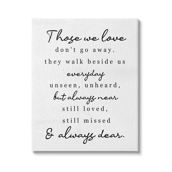 Stupell Industries Those We Love Poem Inspirational Painting Gallery Wrapped Canvas Print Wall Art, 16 x 20