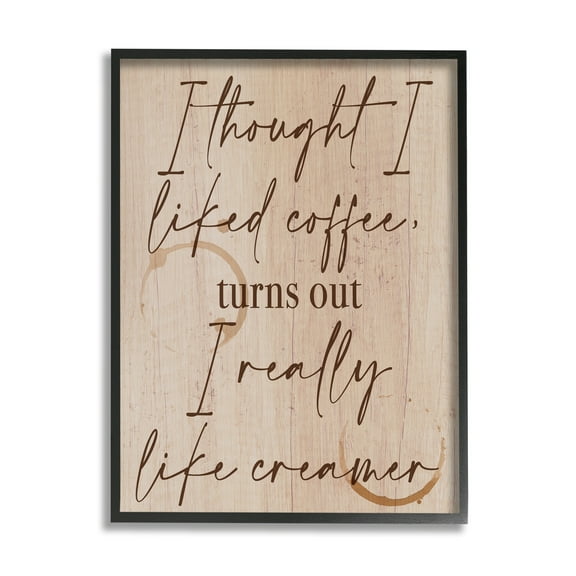 Stupell Industries Thought I Liked Coffee Phrase Food & Beverage Painting Black Framed Art Print Wall Art