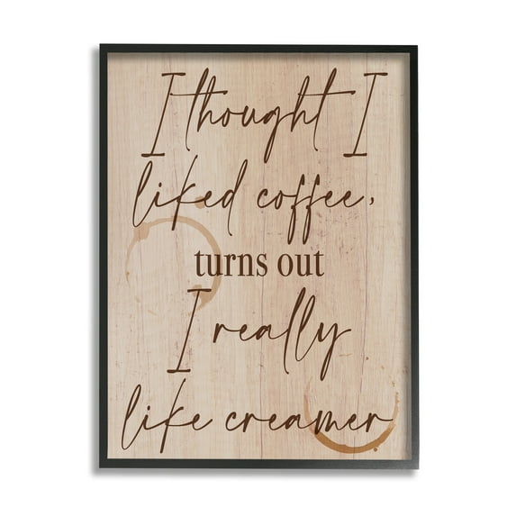 Stupell Industries Thought I Liked Coffee Phrase Food & Beverage Painting Black Framed Art Print Wall Art