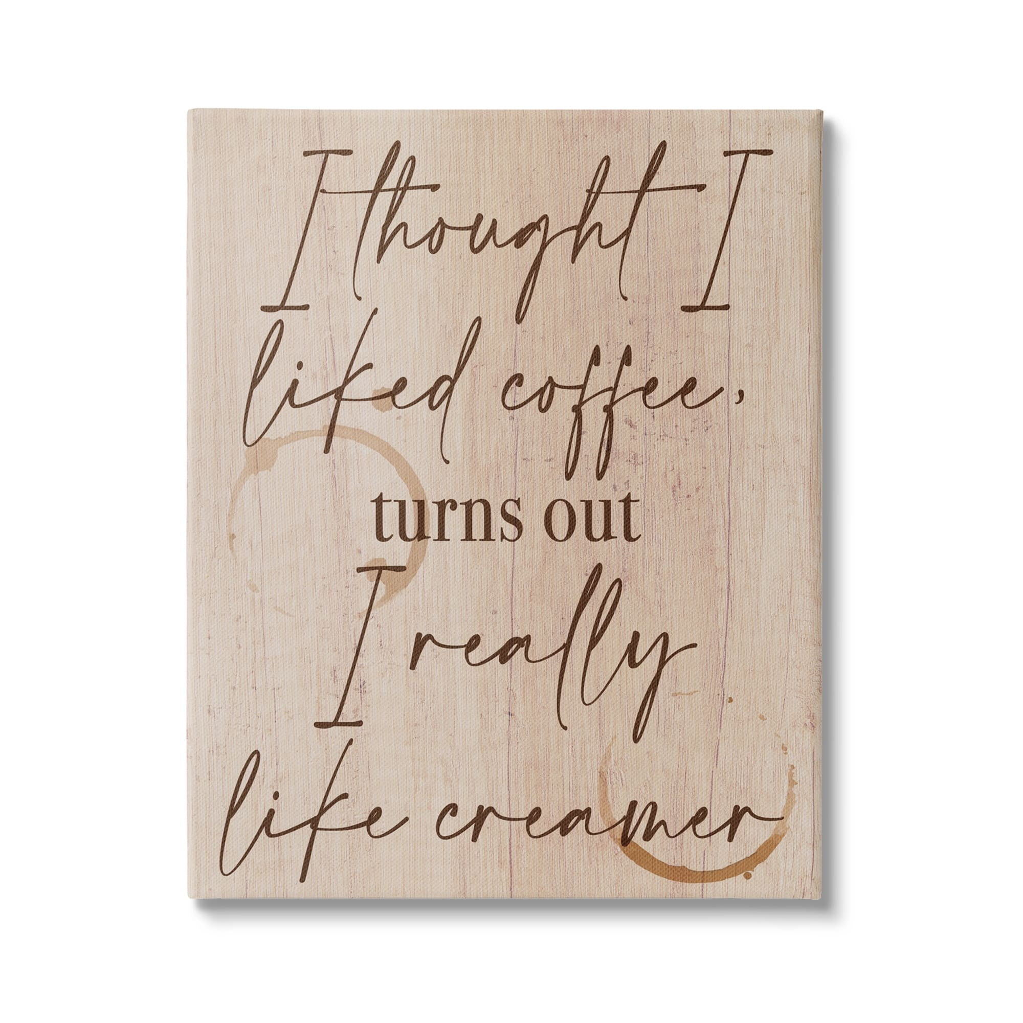 Stupell Industries Thought I Liked Coffee Phrase Food & Beverage Painting Gallery Wrapped Canvas Print Wall Art