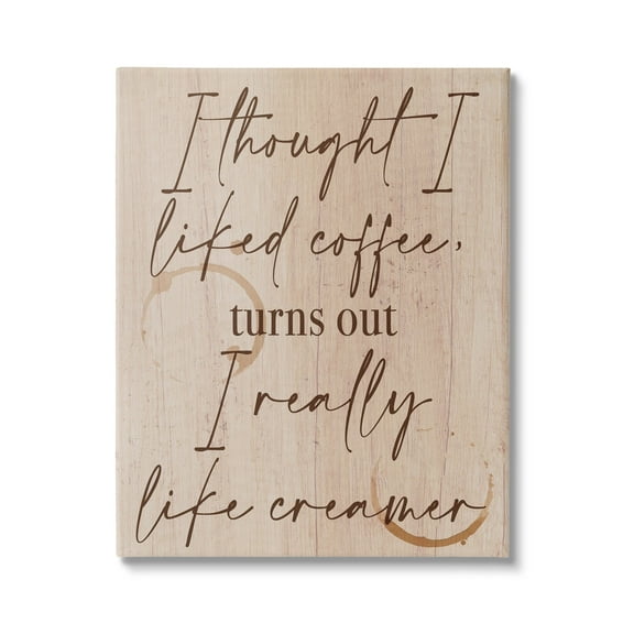 Stupell Industries Thought I Liked Coffee Phrase Food & Beverage Painting Gallery Wrapped Canvas Print Wall Art