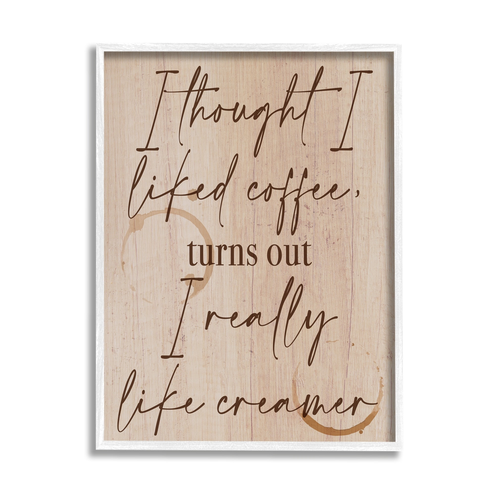 Stupell Industries Thought I Liked Coffee Phrase Food & Beverage Painting White Framed Art Print Wall Art