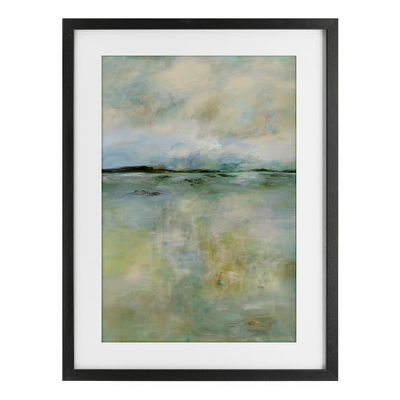 Stupell Industries Thoughtful Abstract Horizon Black Framed Print Under Glass design by G.A. Hickman, 20 x 14