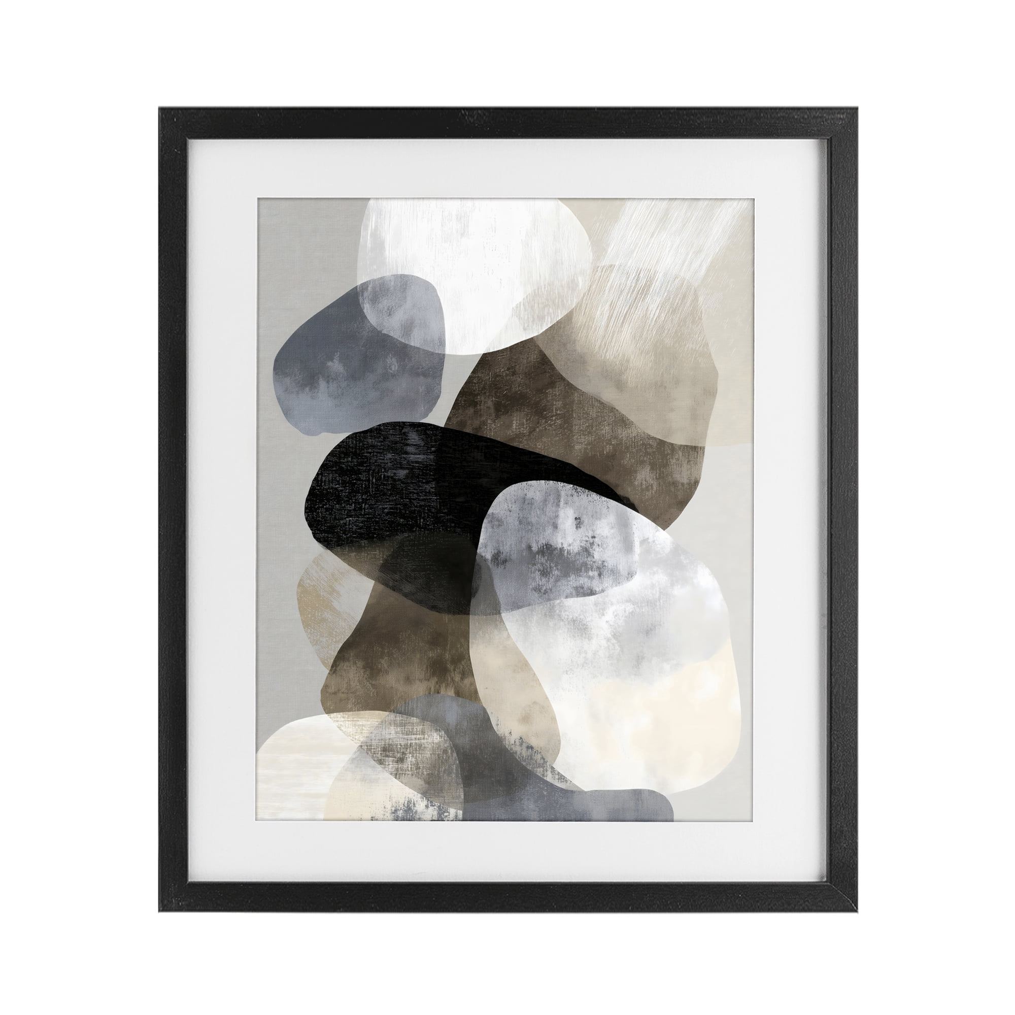 Stupell Industries Thoughts In Muted Layers Black Framed Print Under Glass, design by Ink Drop Loft
