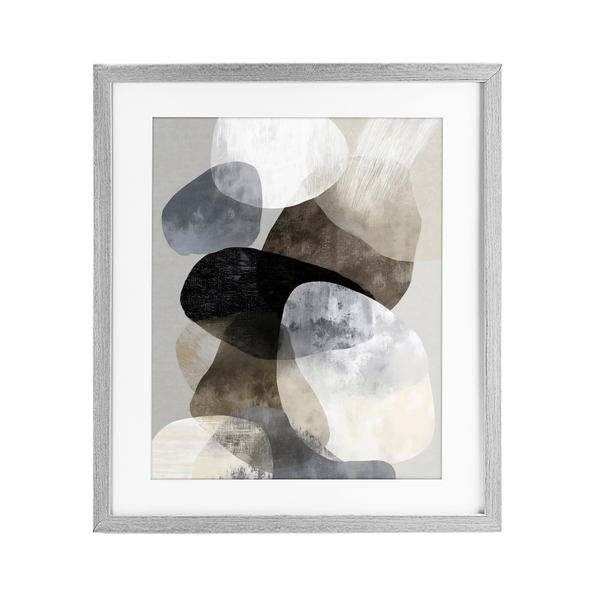 Stupell Industries Thoughts In Muted Layers Gray Framed Print Under Glass, design by Ink Drop Loft