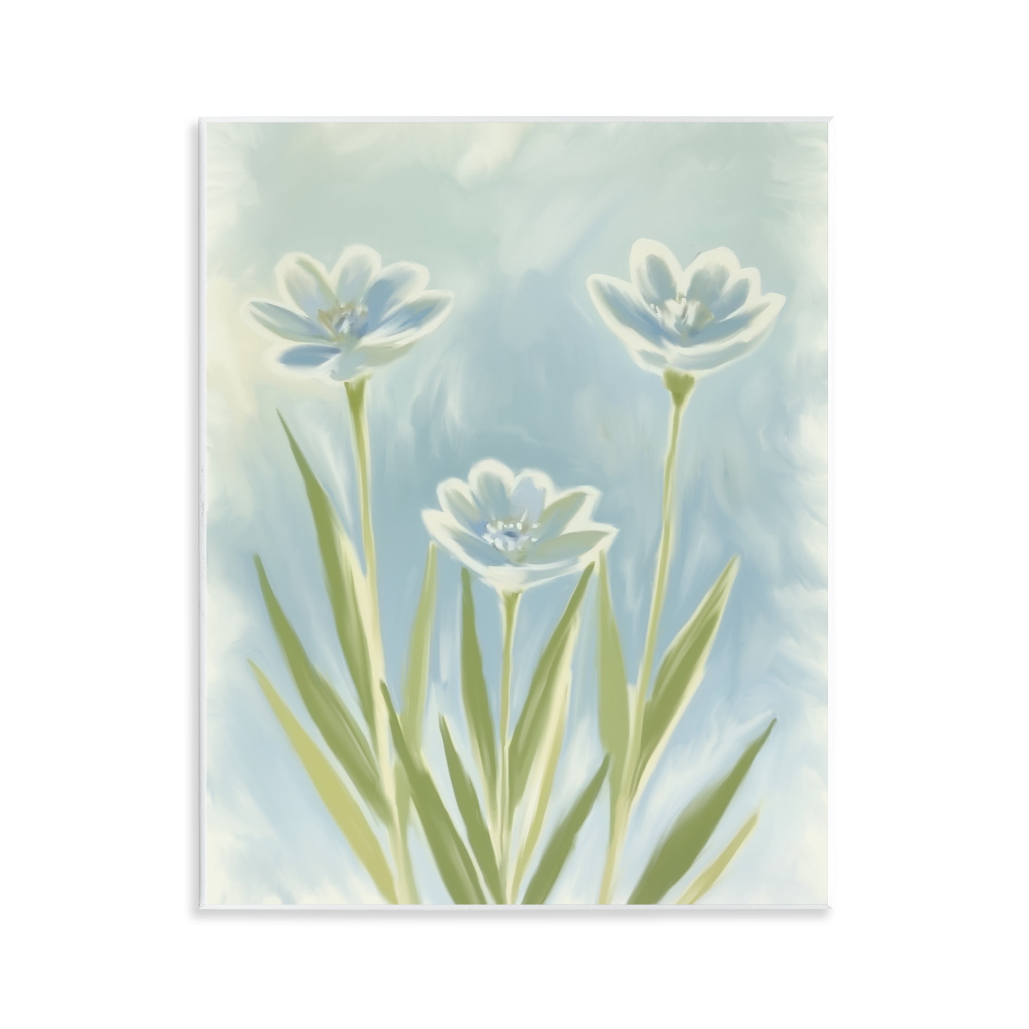 Stupell Industries Three Blue Petals Wall Plaque Art, design by Kim Allen