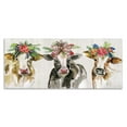 thumbnail image 1 of Stupell Industries Three Cows Seasonal Floral Crowns Animals & Insects Painting Gallery Wrapped Canvas Print Wall Art, 1 of 5