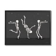 thumbnail image 1 of Stupell Industries Three Dancing Skeletons Holiday Painting Black Framed Art Print Wall Art, 14 x 11, 1 of 8