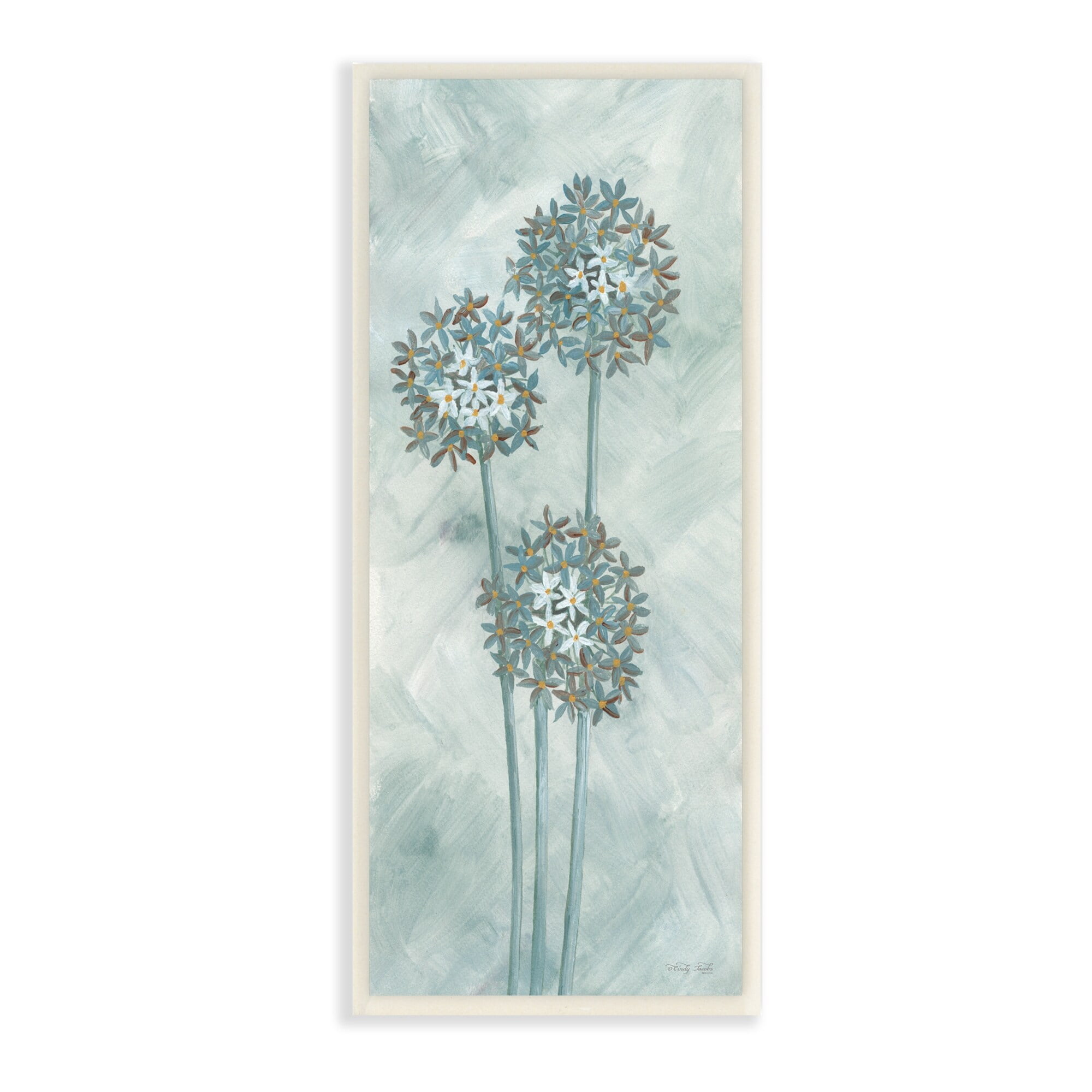 Three Dandelion Sprigs Floral Illustration MDF Wall Art