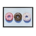 thumbnail image 1 of Stupell Industries Three Doughnuts Trio Food & Beverage Painting Black Floater Framed Canvas Art Print Wall Art, 31 x 21, 1 of 10
