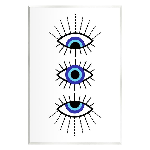 Stupell Industries Three Evil Eyes Pattern Abstract Painting Unframed Art Print Wall Art, 10 x 15