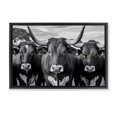 thumbnail image 1 of Stupell Industries Traditional Three Longhorns in a Row Black Floating Frame Canvas Art, 25 x 17, by Creative Studio, 1 of 8