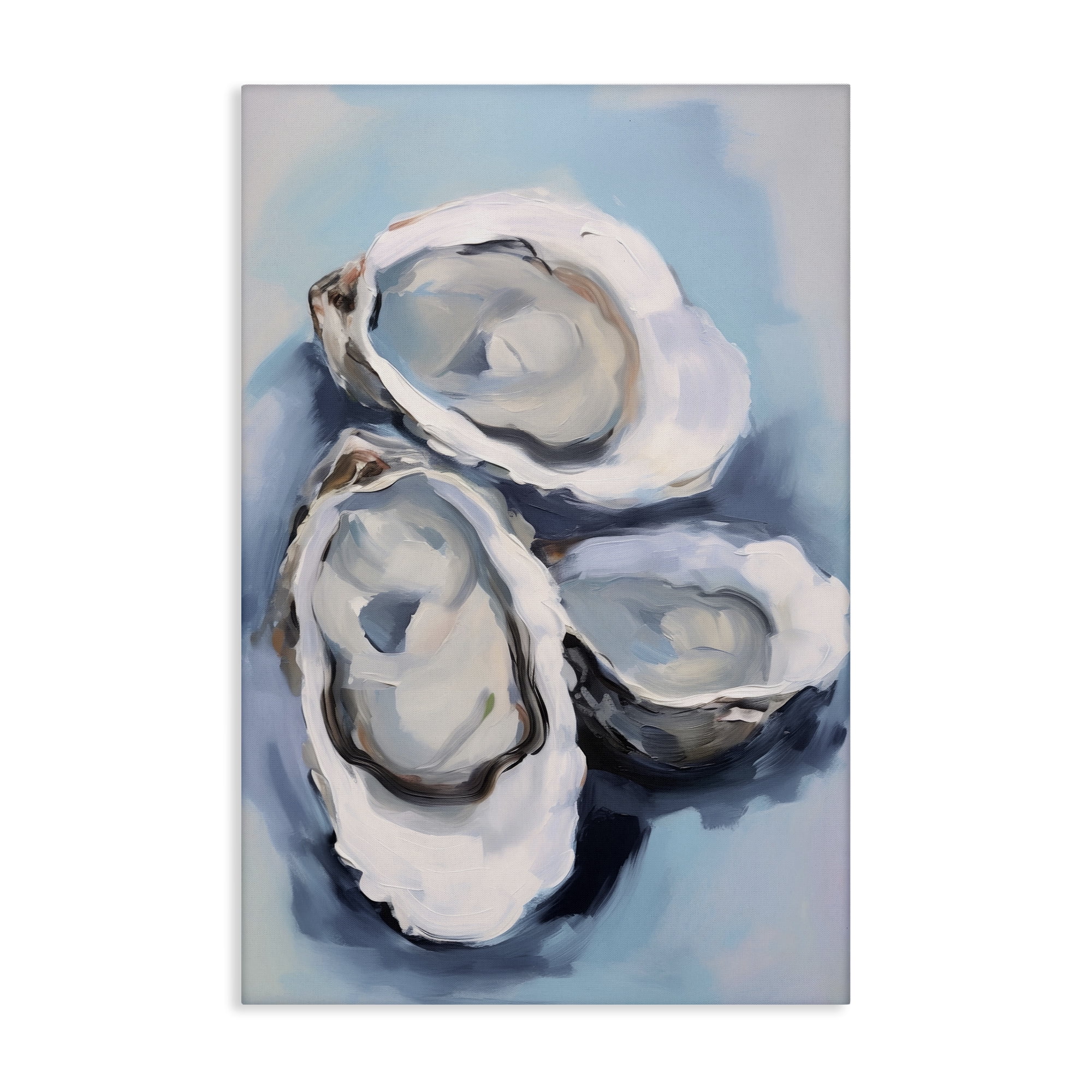 Toodle Lou Small Oyster Painting Mounted On Wood