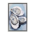thumbnail image 1 of Stupell Industries Coastal Three Oyster Seashells Gray Floating Frame Canvas Art, 21 x 31, by Petals Prints Design, 1 of 8