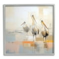 thumbnail image 1 of Stupell Industries Three Pelicans Abstract Animals & Insects Painting Gray Framed Art Print Wall Art, 17 x 17, 1 of 9