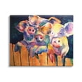 thumbnail image 1 of Stupell Industries Three Pigs Peeking Fence Vibrant Modern Design, 30 x 24, Design by MB Cunningham, 1 of 5