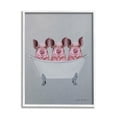 thumbnail image 1 of Stupell Industries Three Pink Pigs In Tub Adorable Bathroom Illustration Paintings White Framed Art Print Wall Art, 16x20, by Coco de Paris, 1 of 5