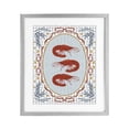 thumbnail image 1 of Stupell Industries Farmhouse Three Red Prawns on Gingham Gray Framed Print Under Glass, 13 x 16, by Vero Illustrates, 1 of 8