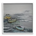 thumbnail image 1 of Stupell Industries Three Rowboats Floating Ocean Waves Layered Collage Painting White Framed Art Print Wall Art, Design by Stacy Gresell, 1 of 5