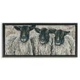 thumbnail image 1 of Stupell Industries Three Sheep Trio Portrait Animals & Insects Painting Black Floater Framed Canvas Art Print Wall Art, 25 x 11, 1 of 9