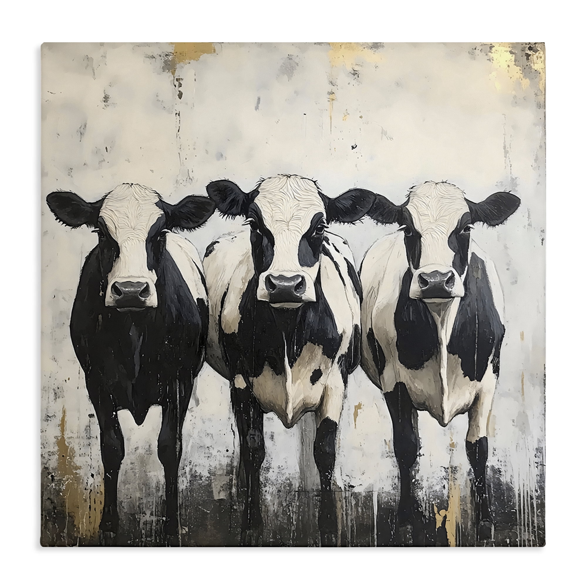 Stupell Industries Three Spotted Cows Canvas Wall Art, design by Creative Studio