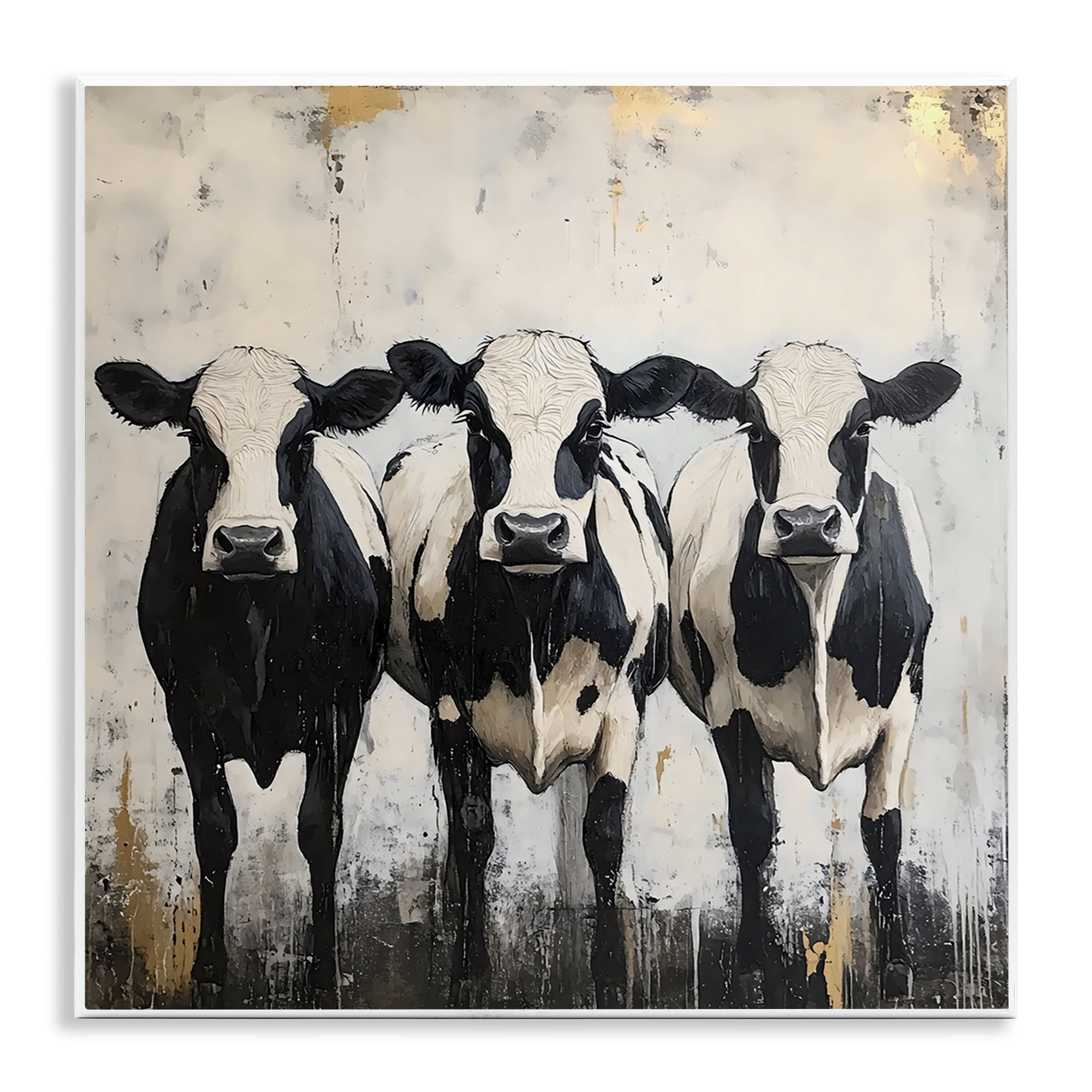 Stupell Industries Three Spotted Cows Wall Plaque Art, design by Creative Studio