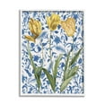 thumbnail image 1 of Stupell Industries Three Tulips on Toile Botanical & Floral Painting White Framed Art Print Wall Art, 16 x 20, 1 of 9