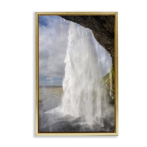 Stupell Industries Through The Waters Gold Framed Floater Canvas Wall Art, design by Jon Evan