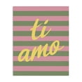 thumbnail image 1 of Stupell Industries Mid-Century Ti Amo Pink Green Stripes Canvas Art, 16 x 20, by SD Graphics Studio, 1 of 8