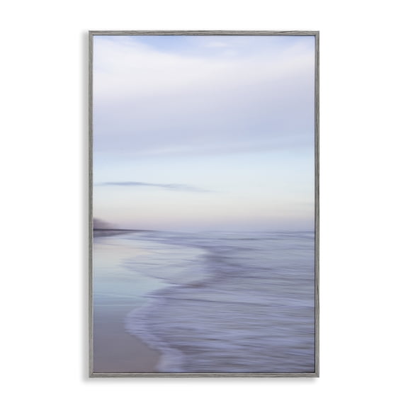 Stupell Industries Tidal Fragments Beach View Gray Framed Giclee Art design by Karin Connolly, 18 x 12