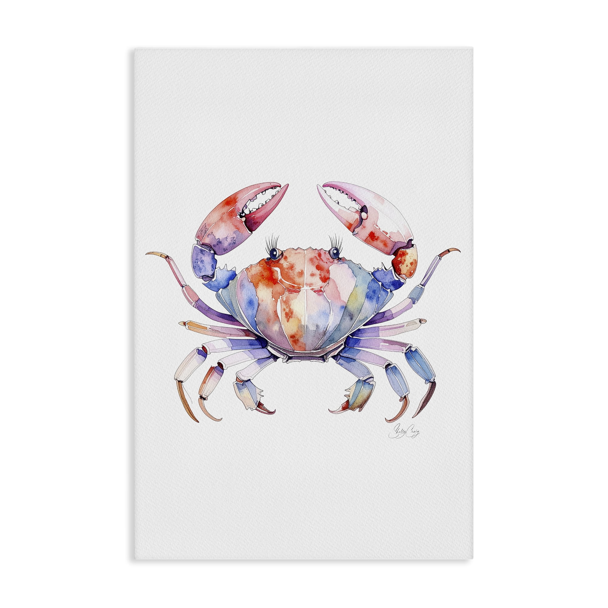 Stupell Industries Tide Dancer Crab Canvas Wall Art, design by Shelly Craig