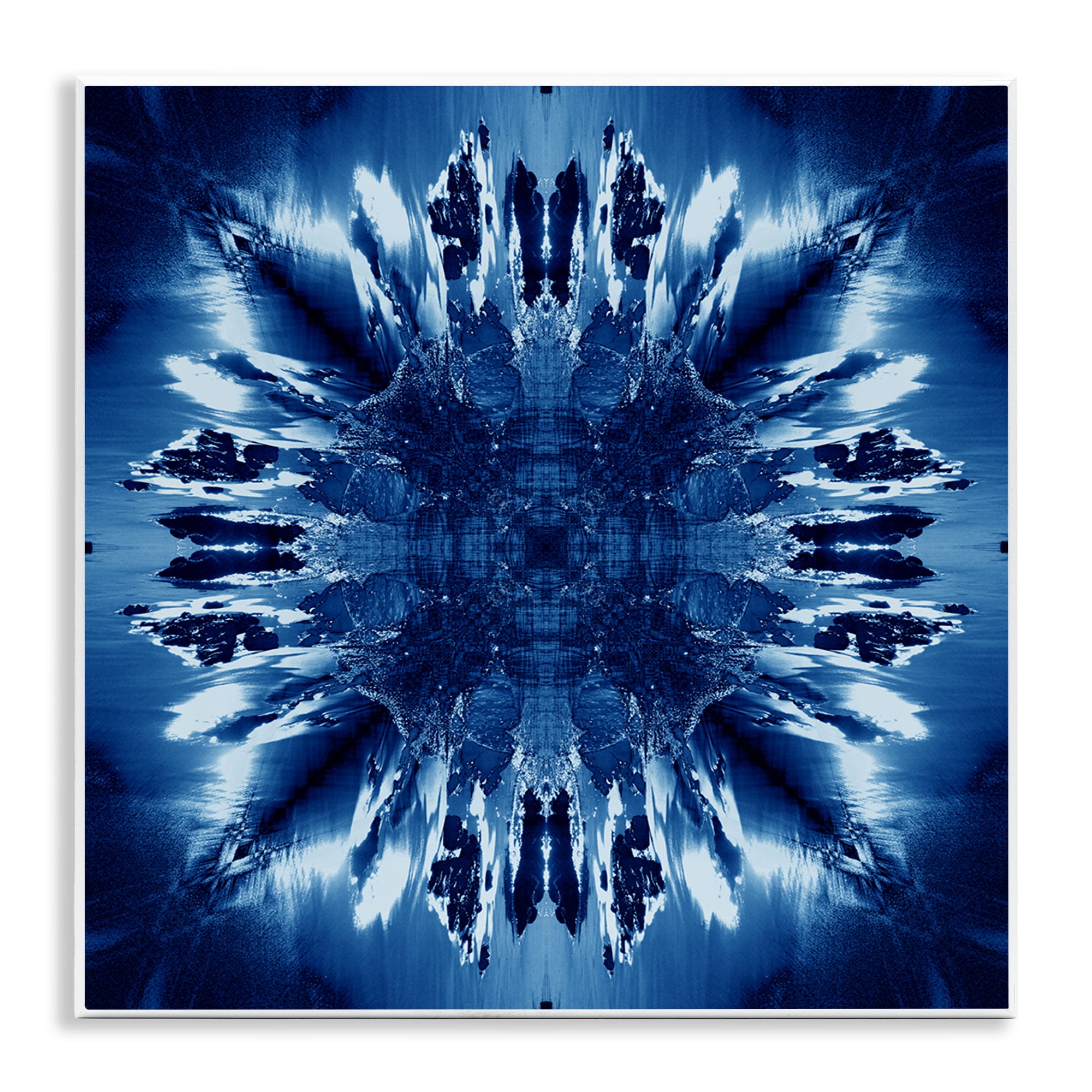 Stupell Industries Tie Dye Mirrored Shapes Abstract Painting Unframed Art Print Wall Art, 12 x 12