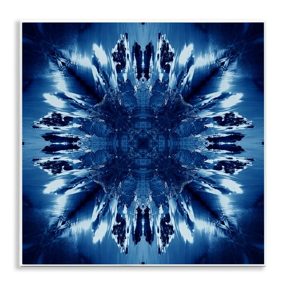Stupell Industries Tie Dye Mirrored Shapes Abstract Painting Unframed Art Print Wall Art, 12 x 12