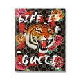 thumbnail image 1 of Stupell Industries Tiger & Roses Phrase Animals & Insects Painting Gallery Wrapped Canvas Print Wall Art, 24 x 30, 1 of 8