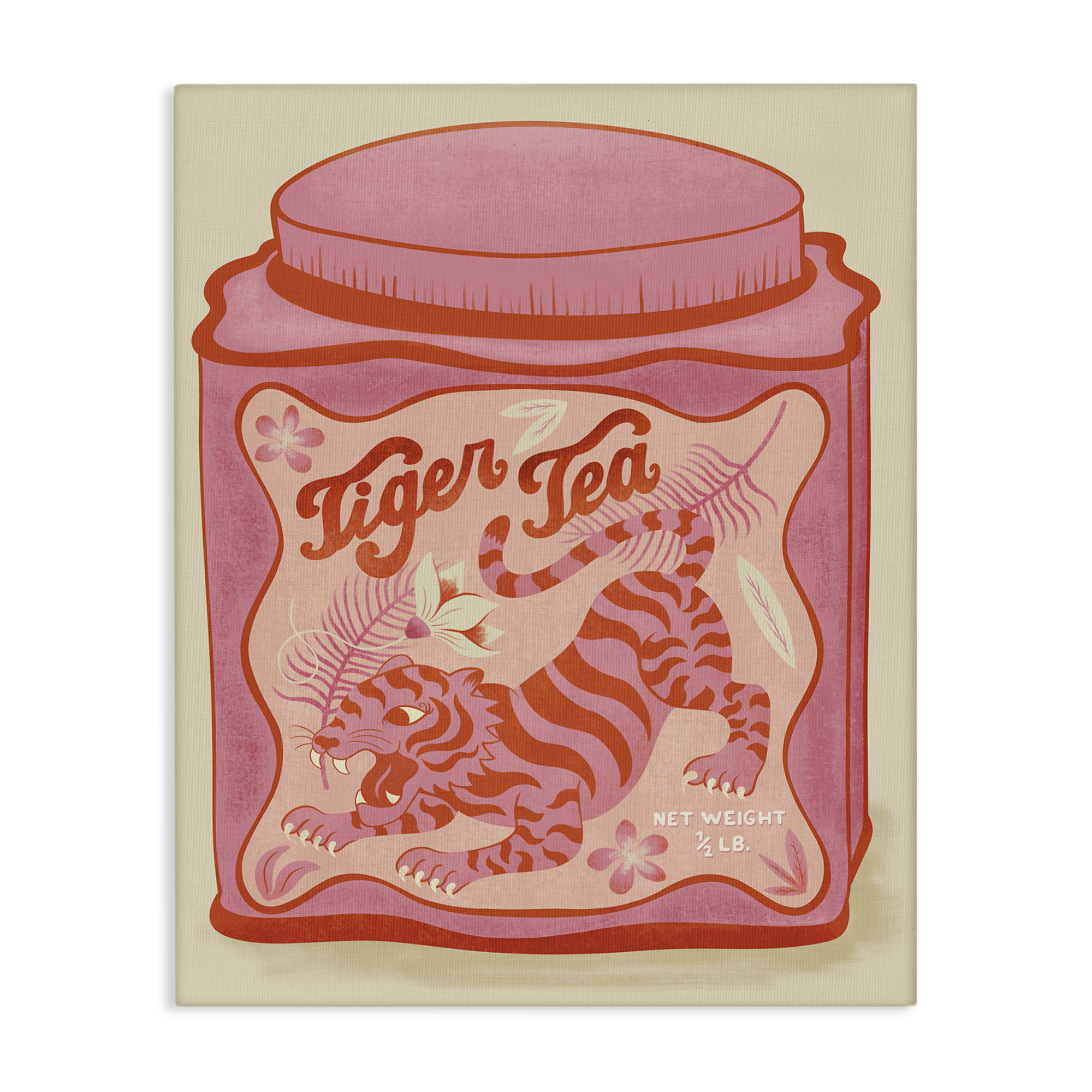Stupell Industries Tiger Tea Traditional Style Food & Beverage Painting Wrapped Canvas Art Print Wall Art, 16 x 20