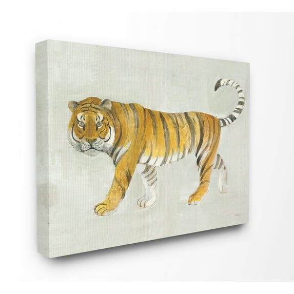 Stupell Industries Tiger Walk Large Cat Animal Watercolor Painting Canvas Wall Art, 24 x 30, byMiranda Thomas