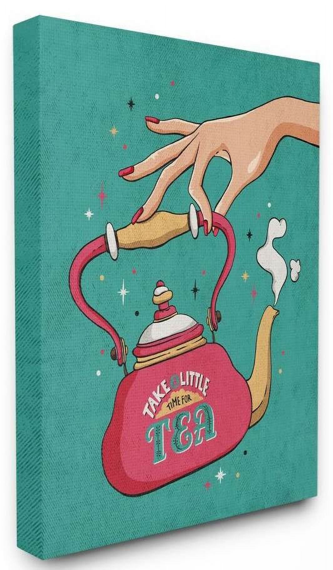 Stupell Industries Time For Tea Vintage Comic Book Design Framed Wall Art by Ester Kay