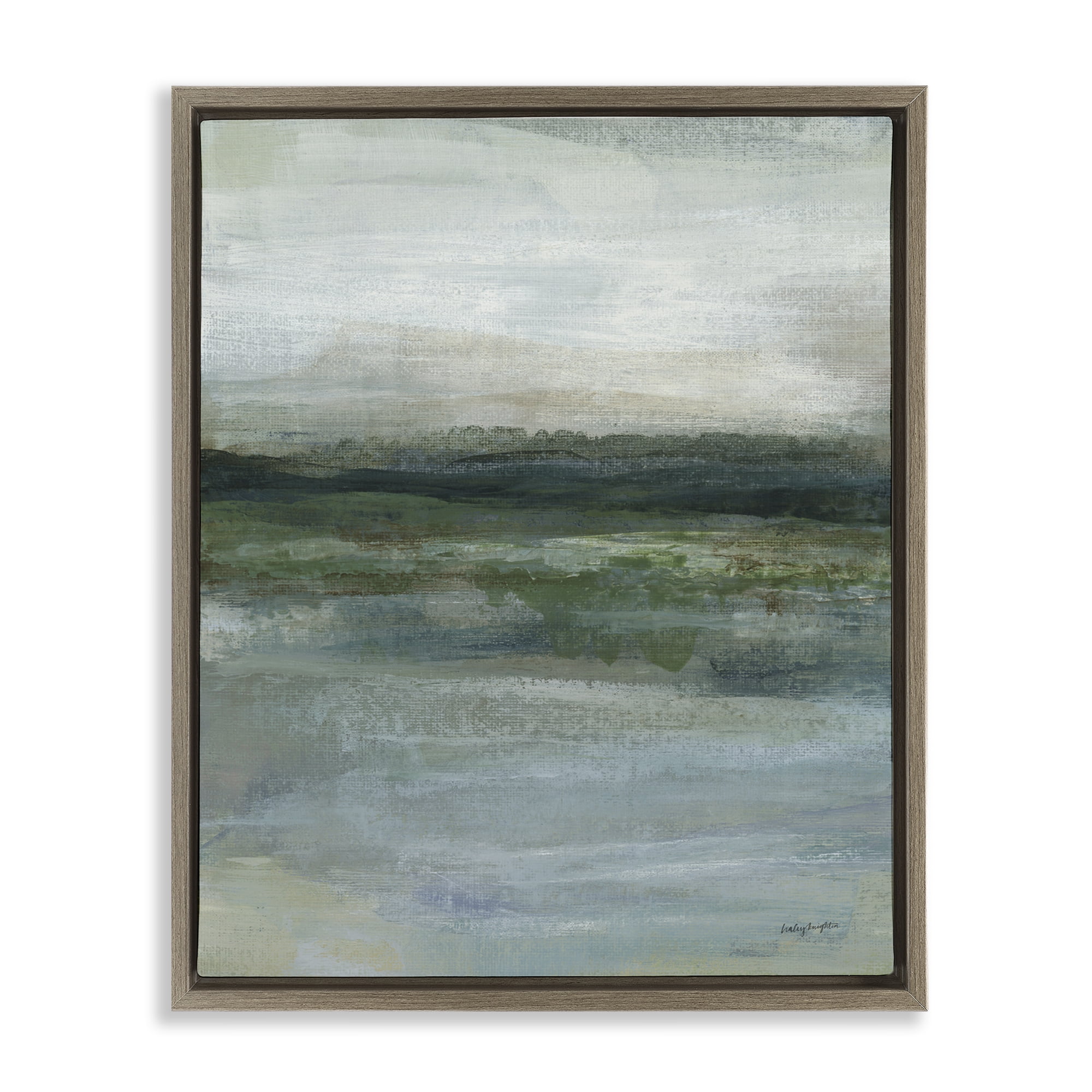 Stupell Industries Time Lapse Abstraction Abstract Painting Brown Floater Framed Canvas Art Print Wall Art, 25 x 31