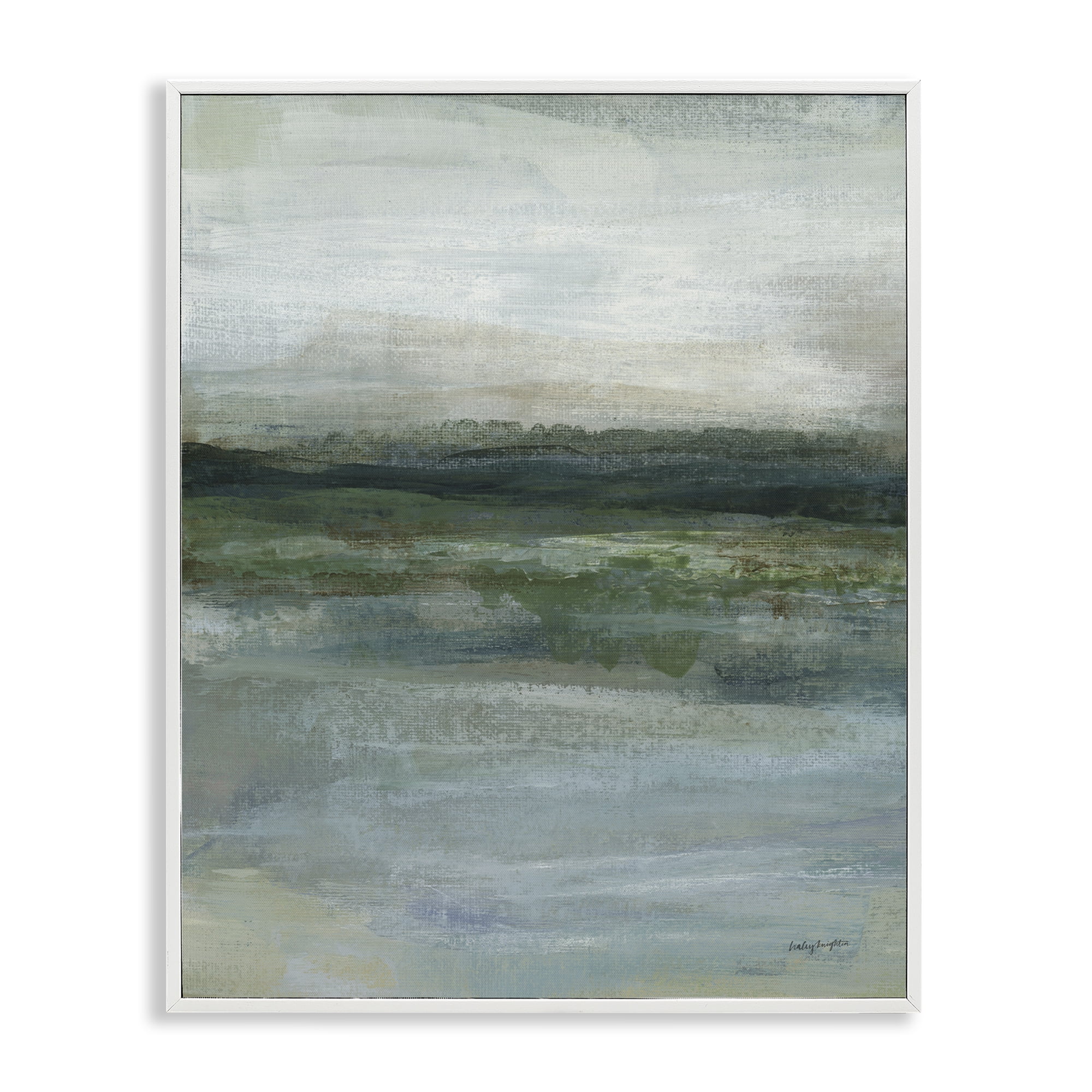 Stupell Industries Time Lapse Abstraction Abstract Painting White Framed Art Print Wall Art, 24 x 30