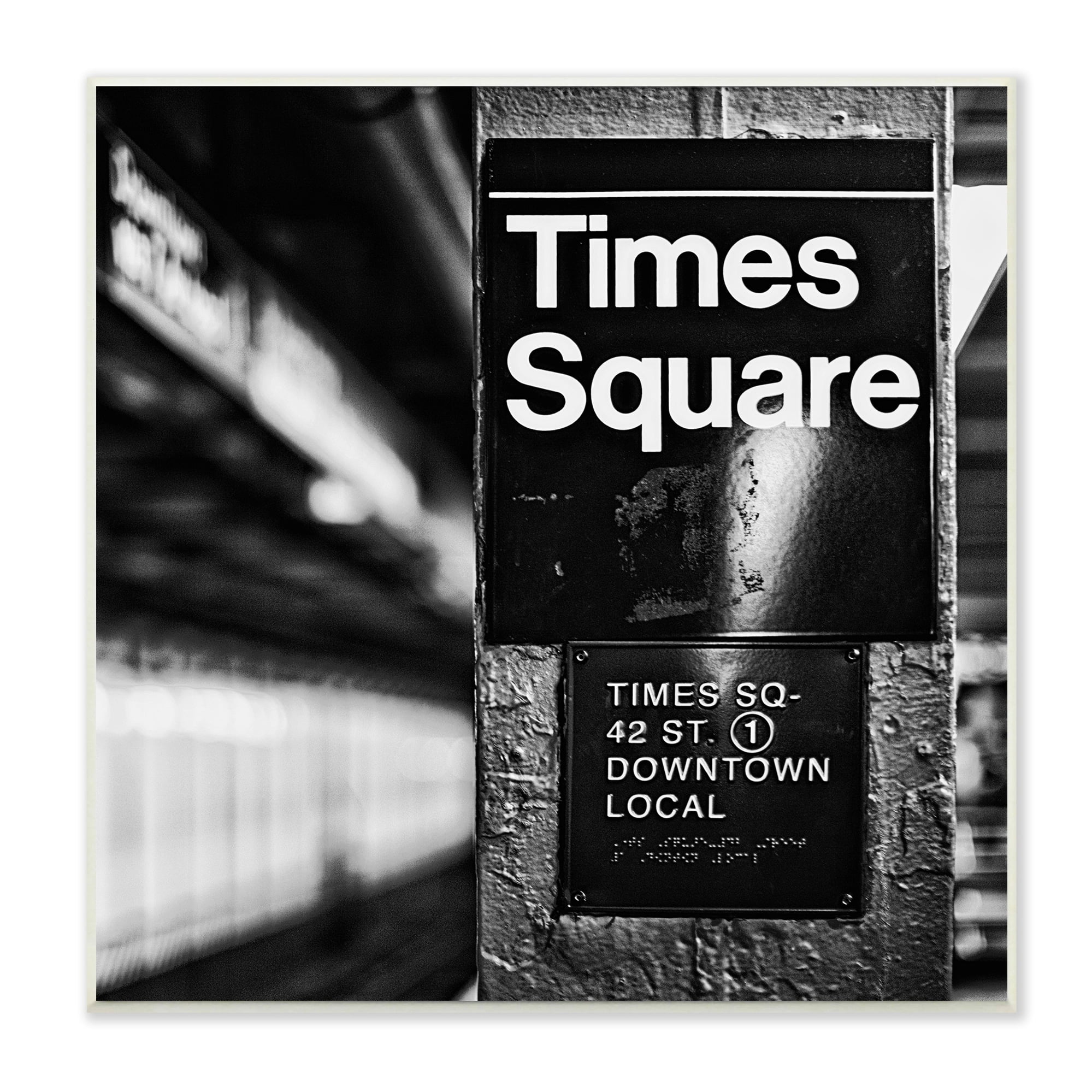 Stupell Industries Time Square Subway New York City Urban Photography, 12 x 12, Design by Susan Bryant
